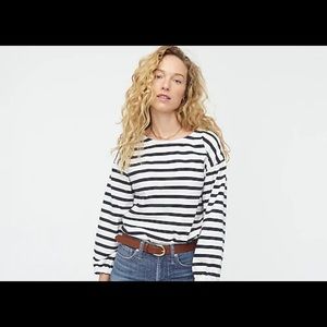 J. Crew Navy Stripe Top XS